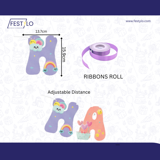 Rainbow Birthday Party Decoration Banner