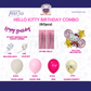 Hello Kitty Birthday Combo (60 pcs) Rose Gold Frills