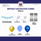 Blue & Gold Birthday Decoration Combo (85 pcs)