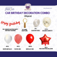 Car Birthday Decoration Combo – 31 Pcs | Red & White