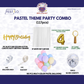 Pastel Theme Birthday Combo Kit with Black & Gold banner