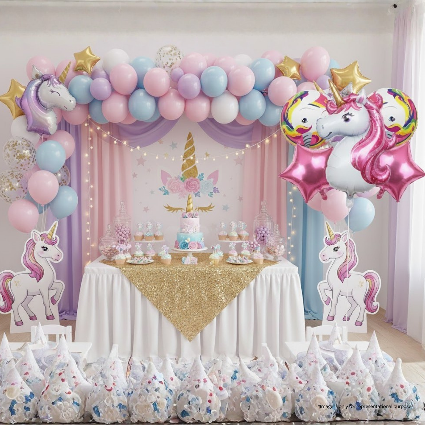 Unicorn Birthday Foil 5 pcs Balloon Set