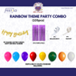 Rainbow Theme  Golden Banner With Purple Frill Party Combo