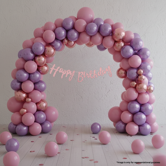 Pastel Rose Birthday Balloon Set (60 pcs)