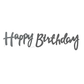 Black Silver Cursive Birthday Banner