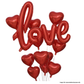Love Foil Anniversary & Valentine Decor Set (6 pcs)