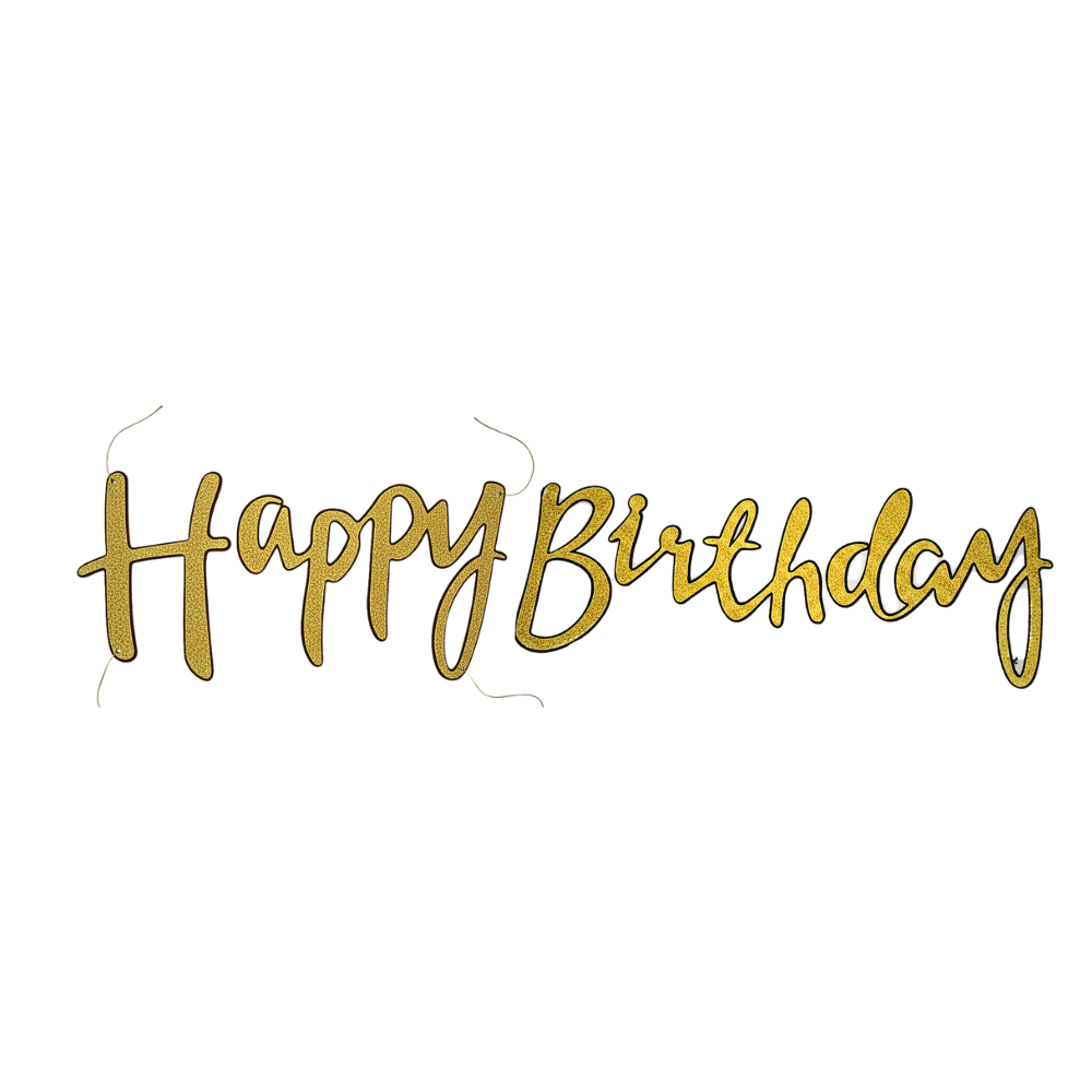 Black Gold Birthday Banner Set