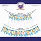 Blue Happy Birthday Banner Set