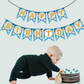 Blue Happy Birthday Banner Set