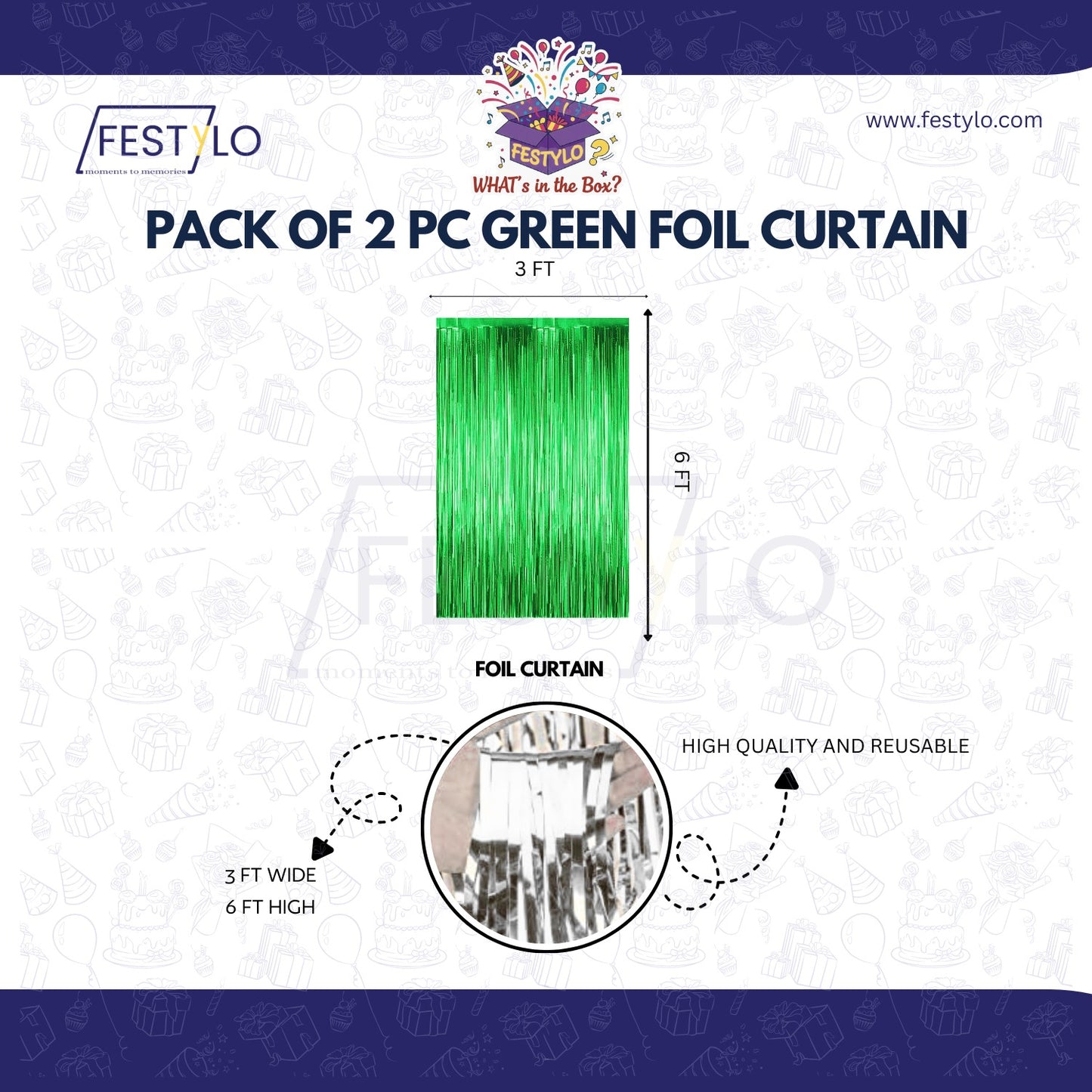 Jungle Theme Birthday Combo (66 pcs) Green Frills