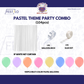 Pastel Birthday Decoration Glitter Combo